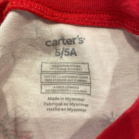 Carter’s Christmas Pajama Top - Size 5/5A - Picture 12 of 16